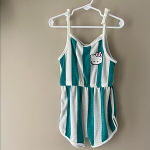 Hello Kitty Green and White Striped Apparel